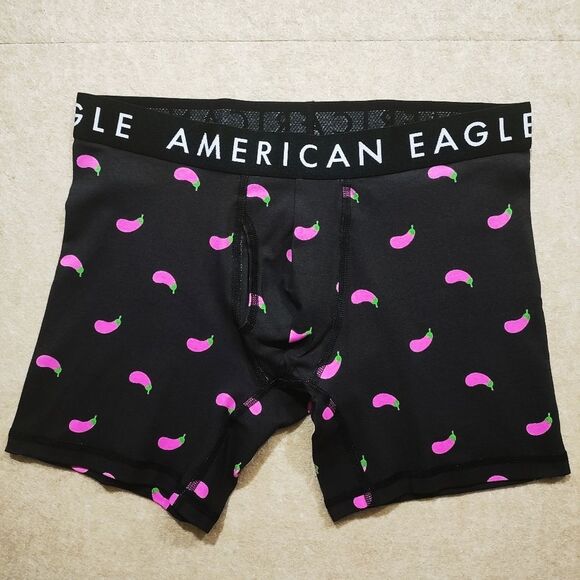 American Eagle Outfitters Egg Plant Print Boxer Briefs -J - Picture 1 of 3